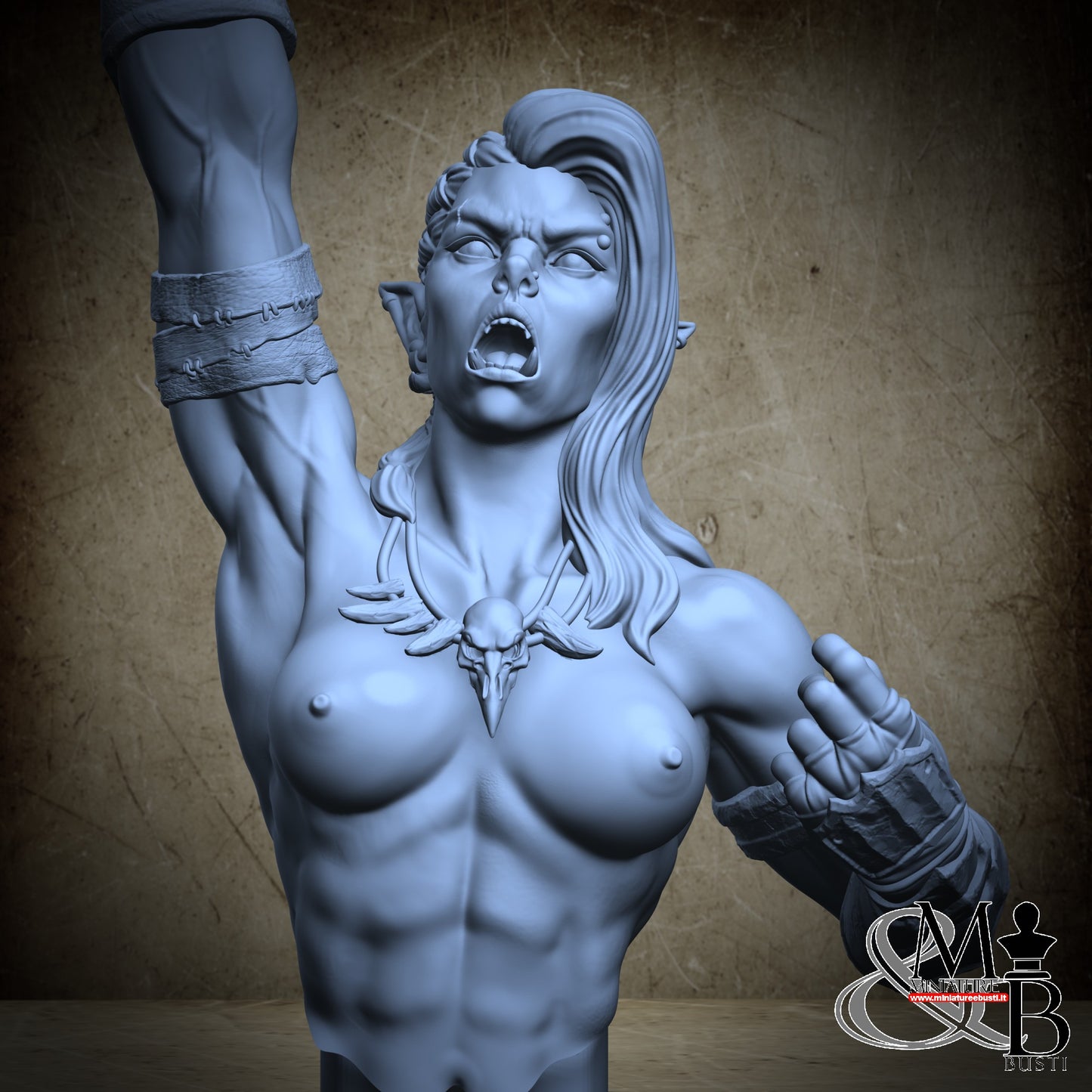 Orc Bust - Topless Axe 02