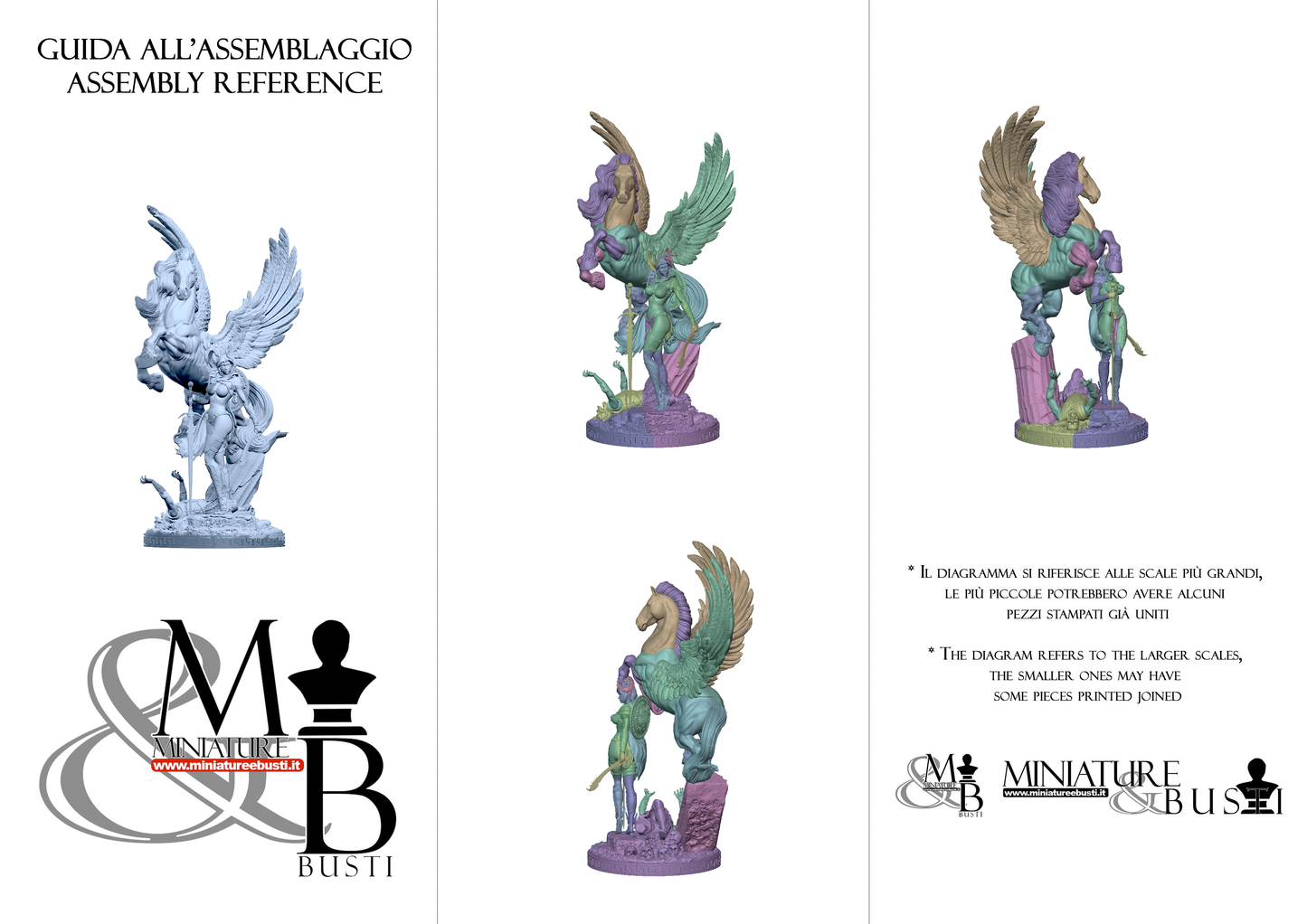 Pegasus and Lady Perseus - Diorama with sword