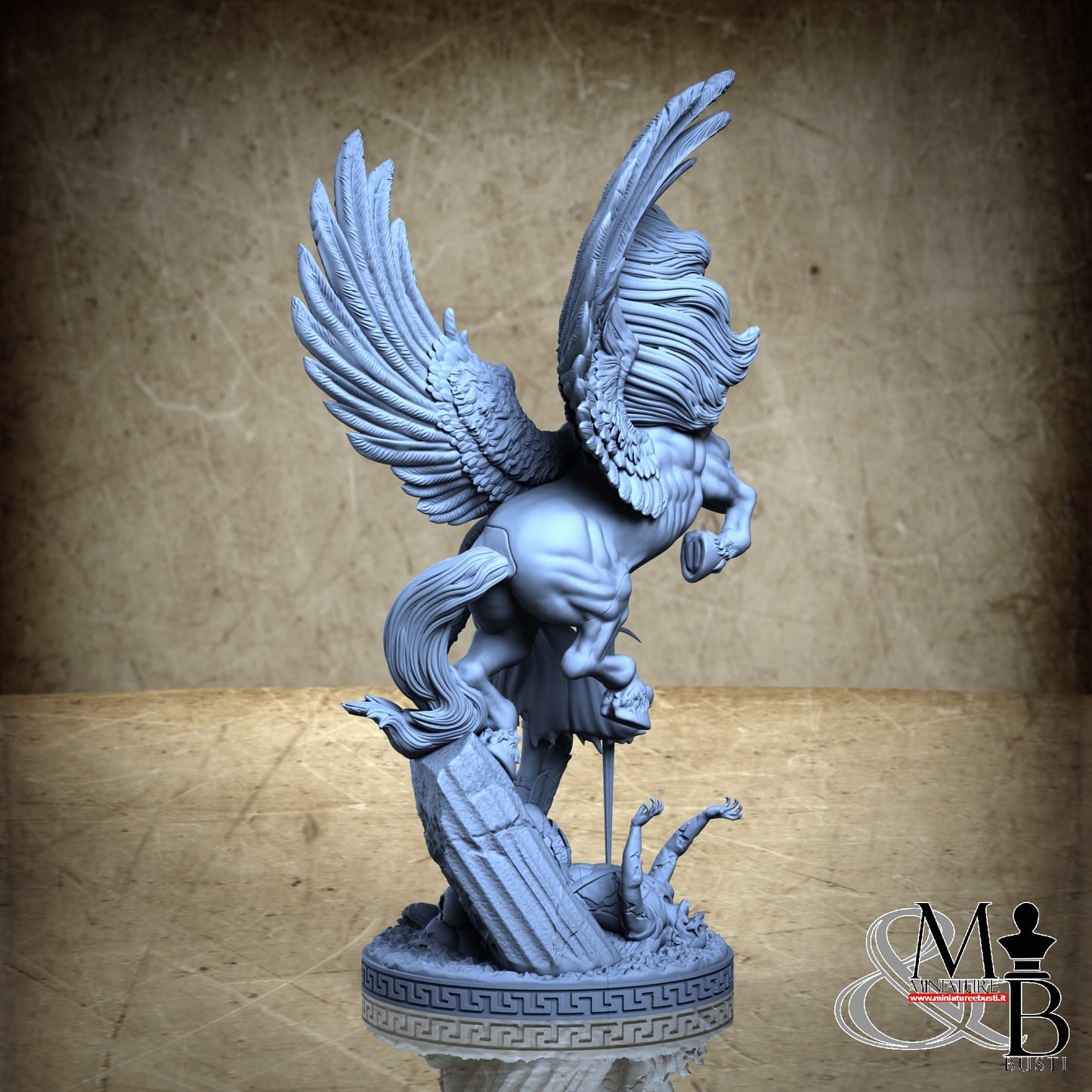 Pegasus and Lady Perseus - Diorama with sword