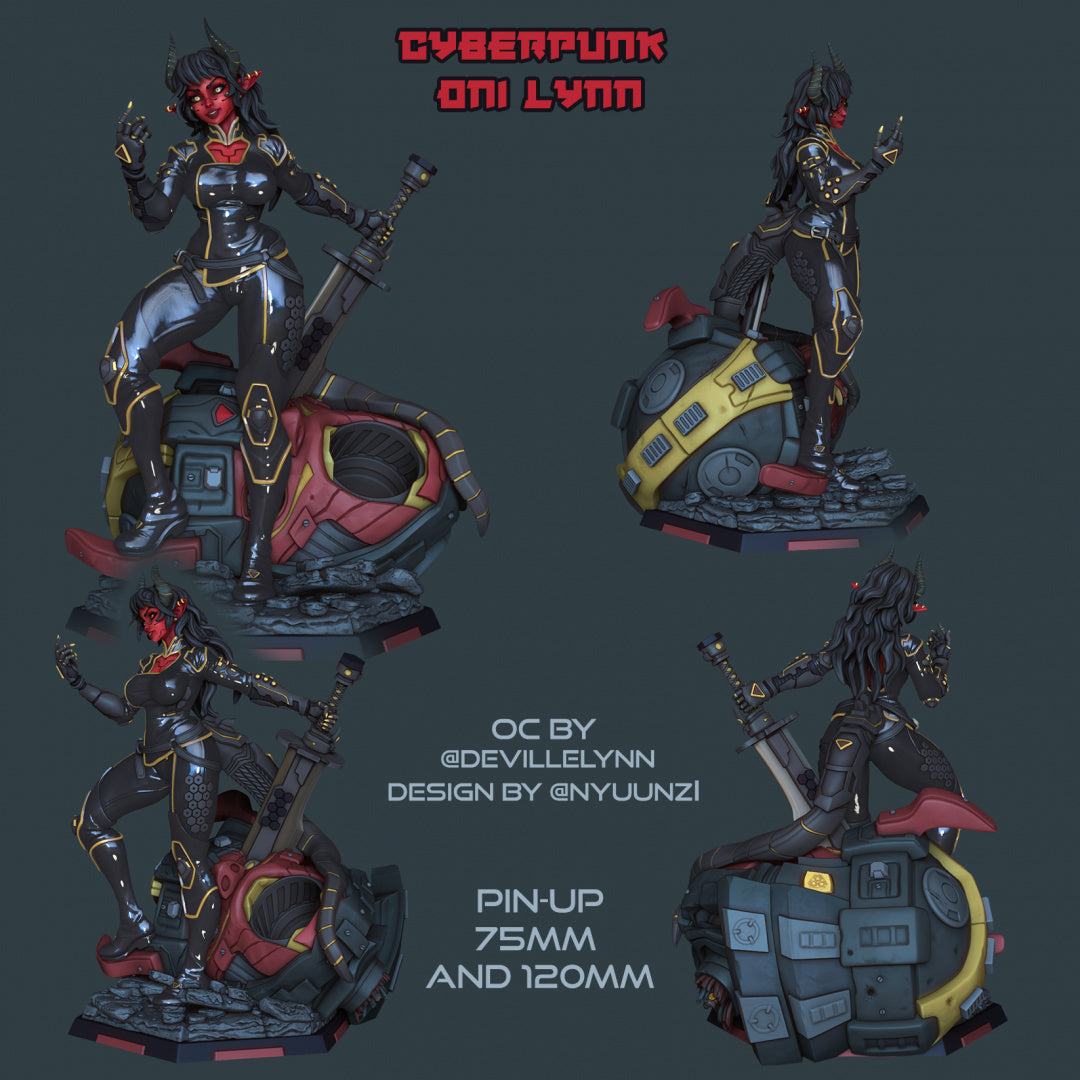 Cyberpunk Oni Linn - Clothed No Mask