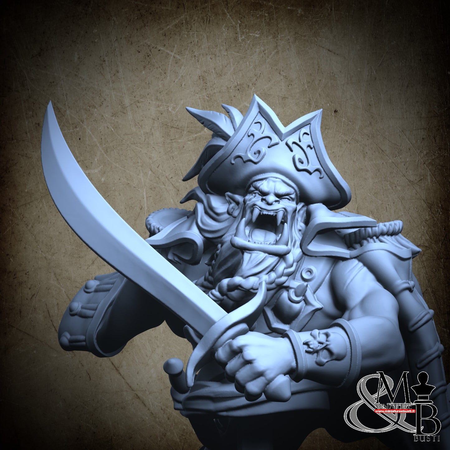 Scarred Pirate Bust