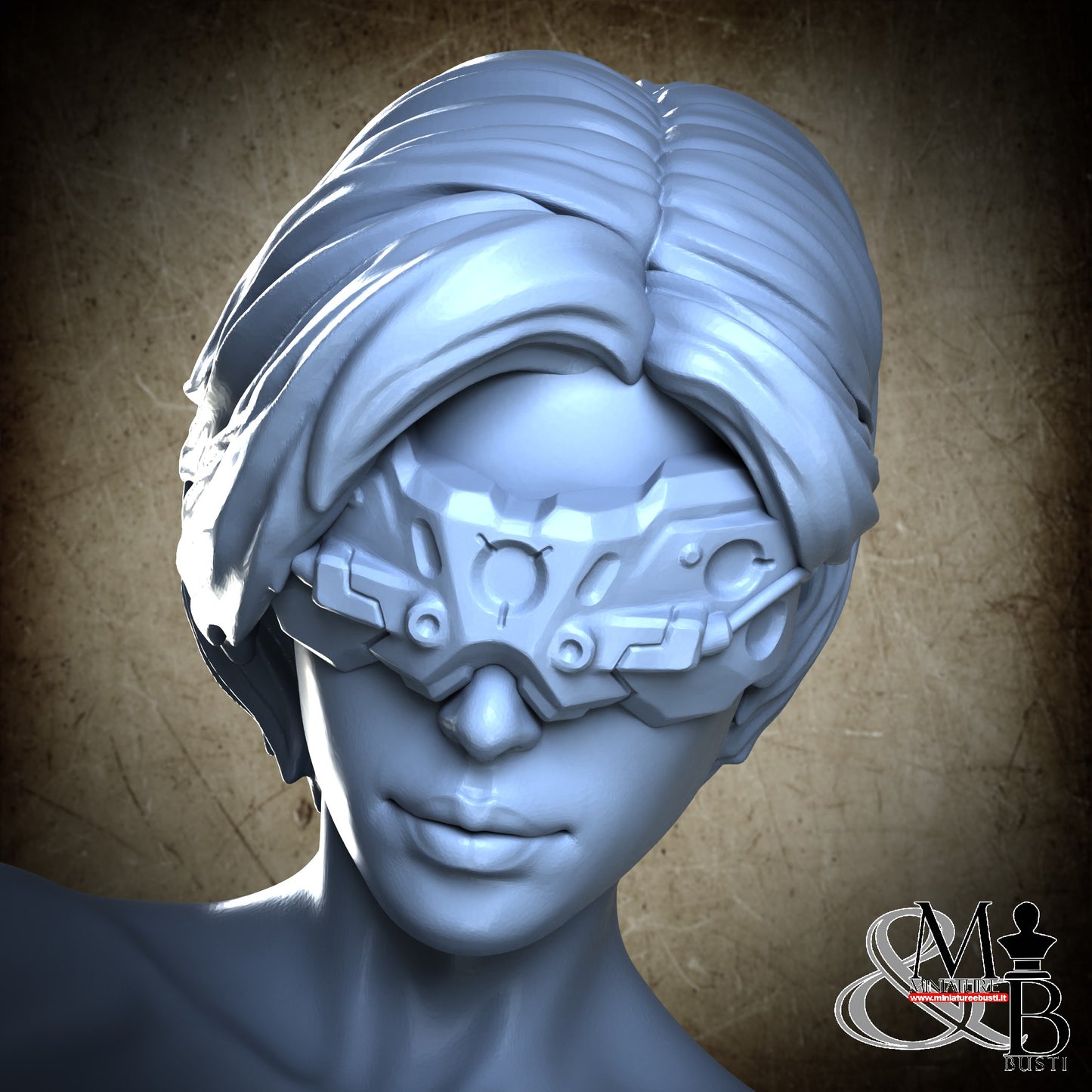 Sci-Fi Assassin Bust - Sci-Fi NSFW visor down