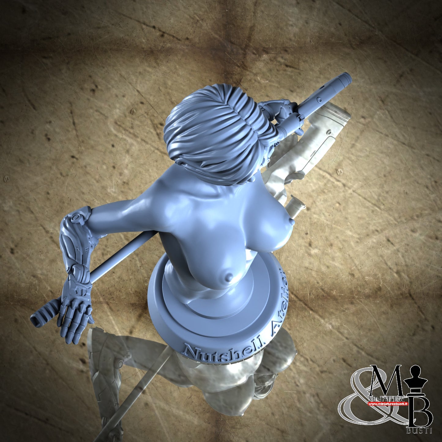 Sci-Fi Assassin Bust - Sci-Fi NSFW Visor Up