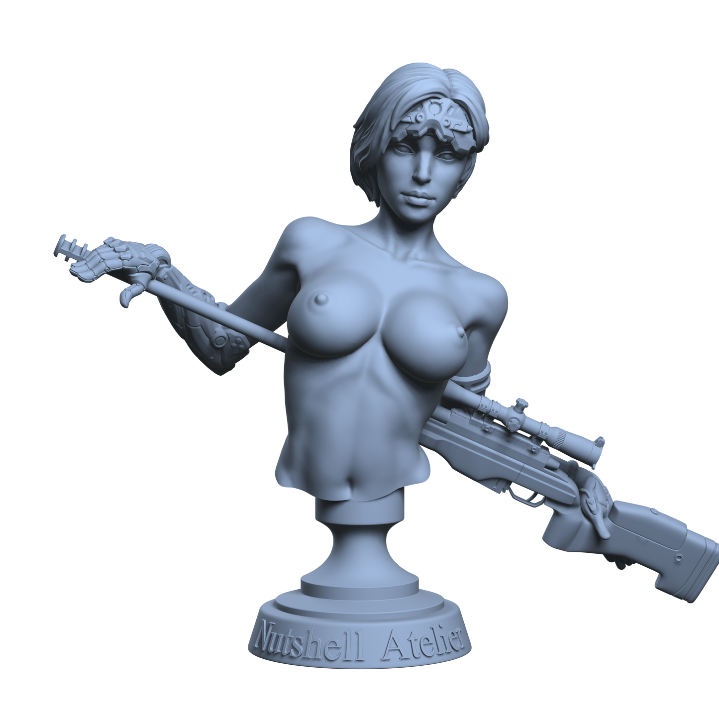 Sci-Fi Assassin Bust - Sci-Fi NSFW Visor Up