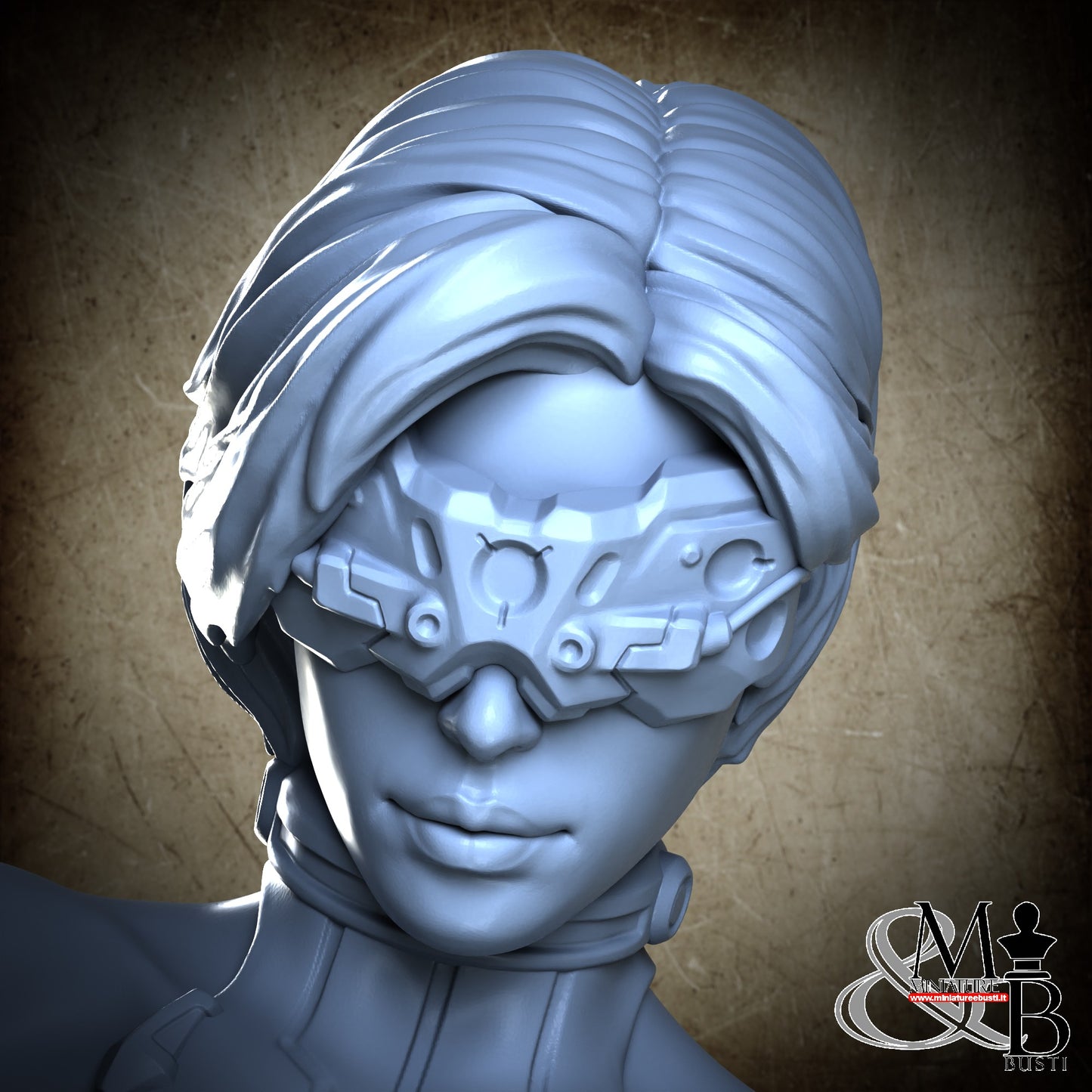 Sci-Fi Assassin Bust - Sci-Fi SFW visor down