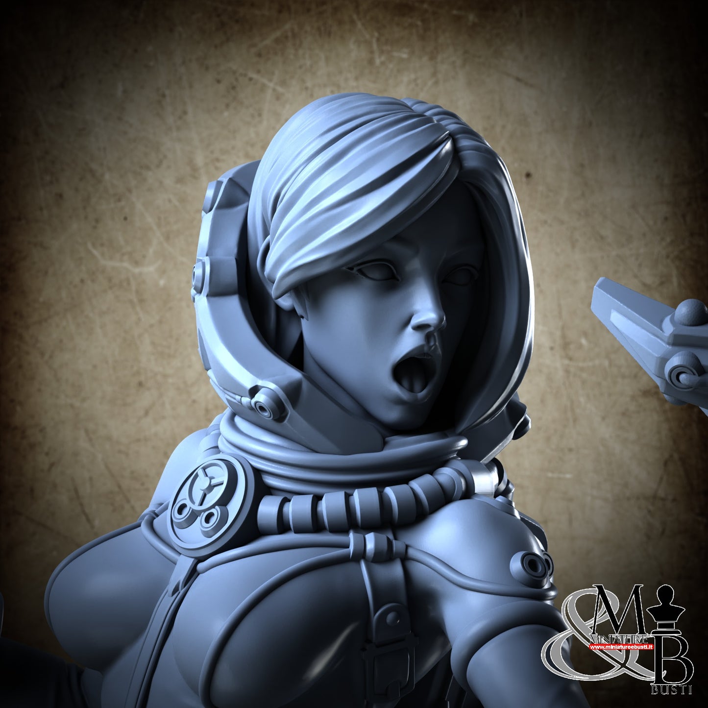 Space Girl Diorama - NSFW Torn Open Helm