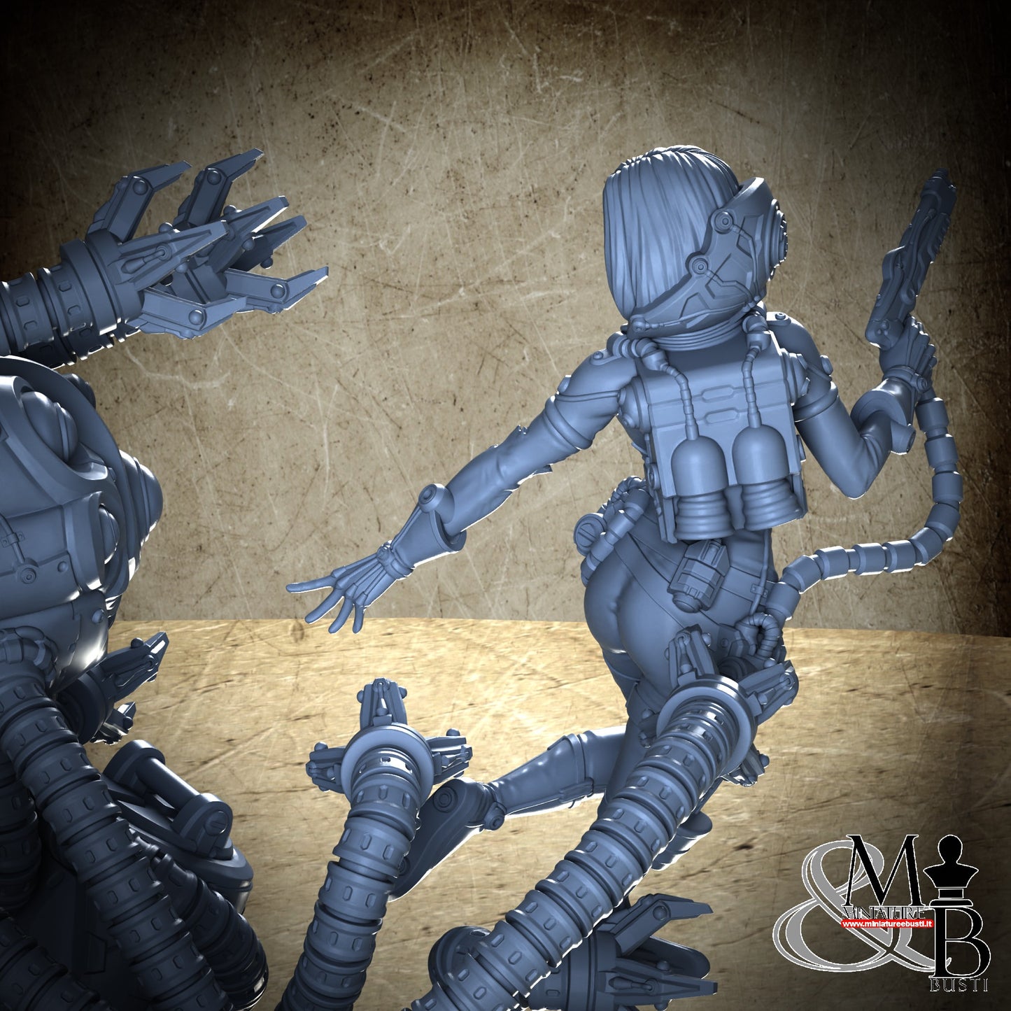 Space Girl Diorama - NSFW Torn Open Helm