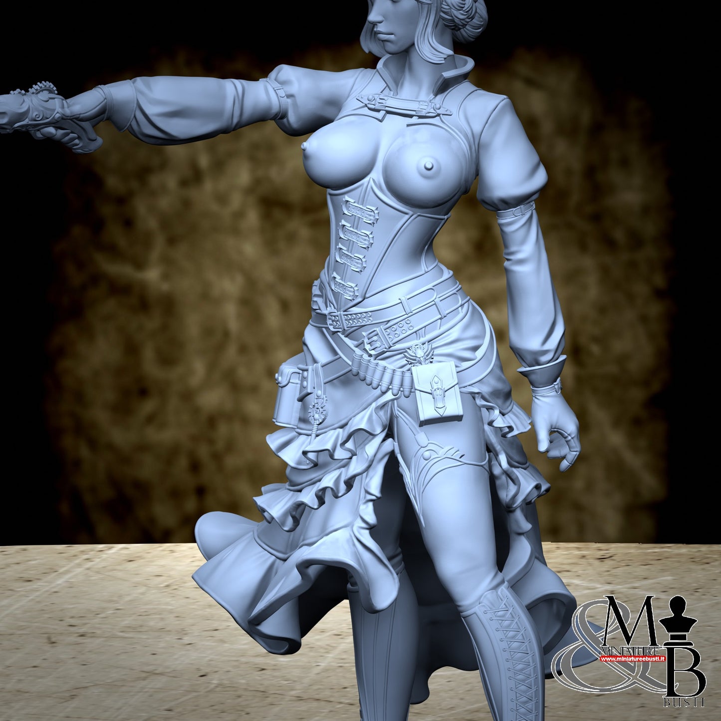 Steampunk Girl - Topless coppa B e spilla