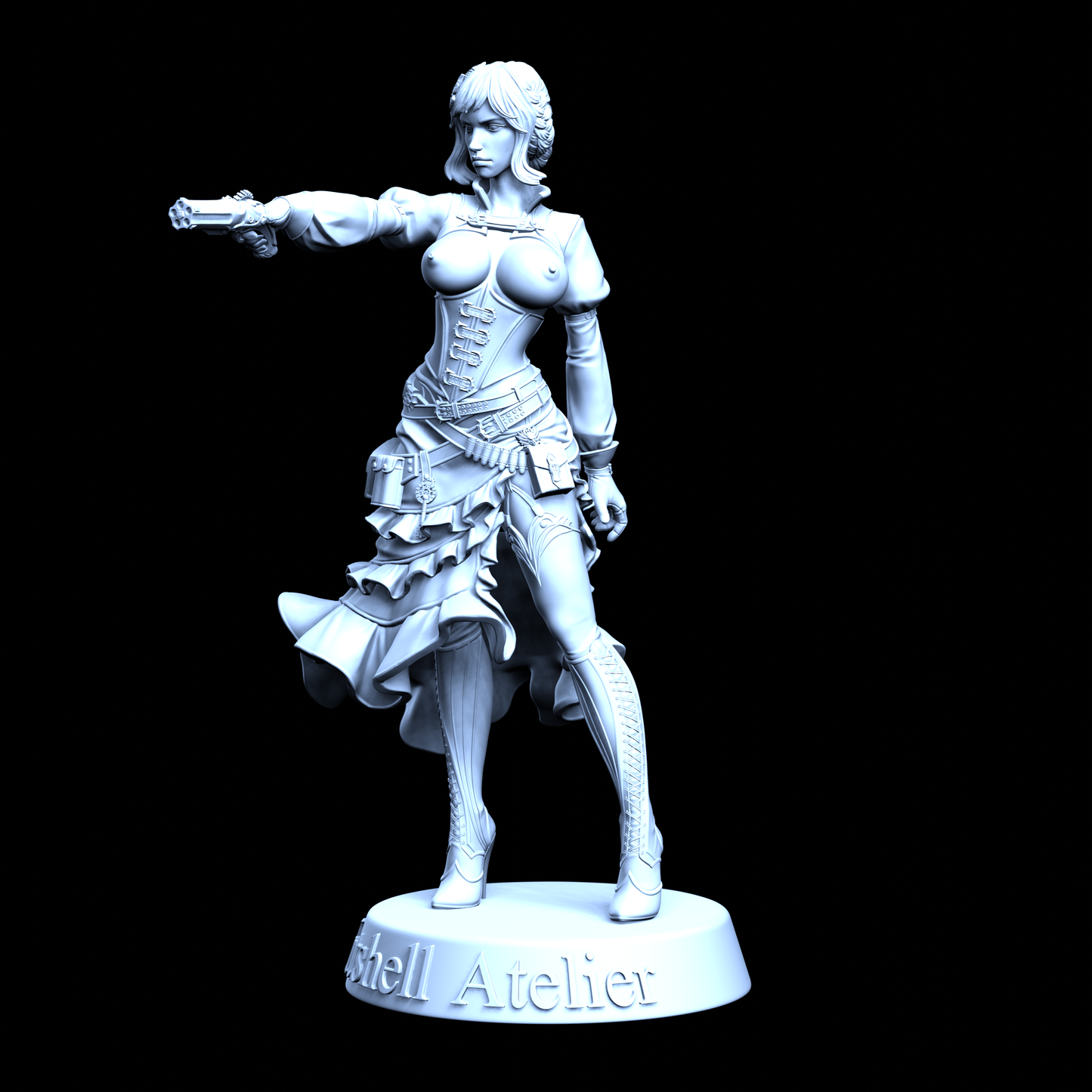 Steampunk Girl - Topless coppa B e spilla