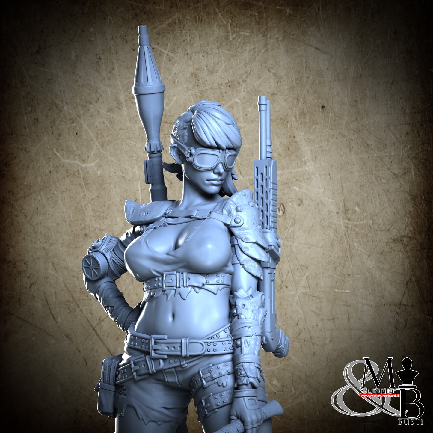 Thick Post Apocalypse Girl Goggle - Clothed