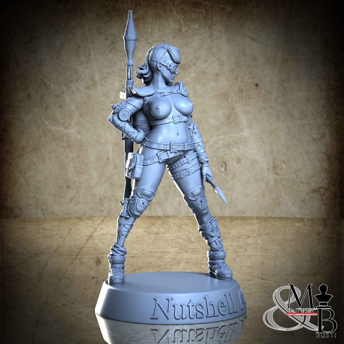 Thick Post Apocalypse Girl Goggle - Nude