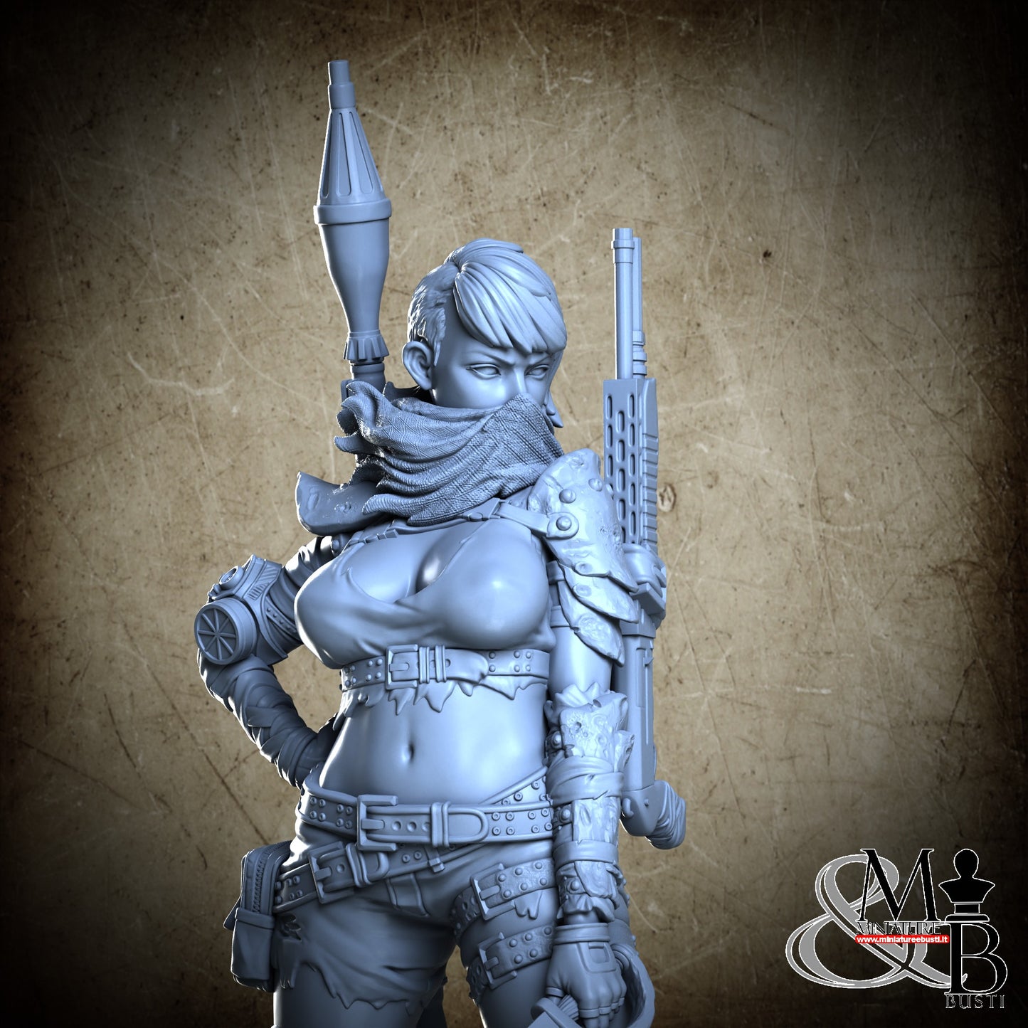 Thick Post Apocalypse Girl Scarf - Clothed