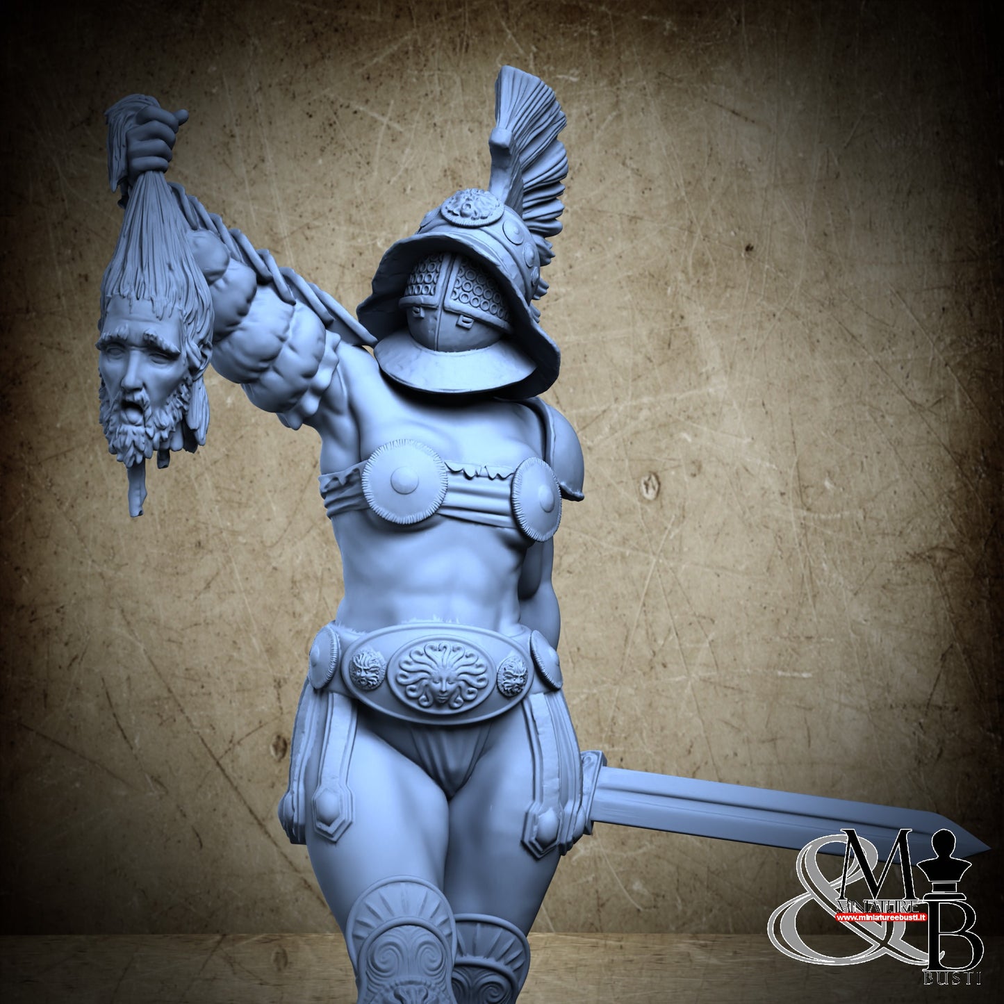 Vitruvia the gladiatrix - SFW Helmet and Cutted Head