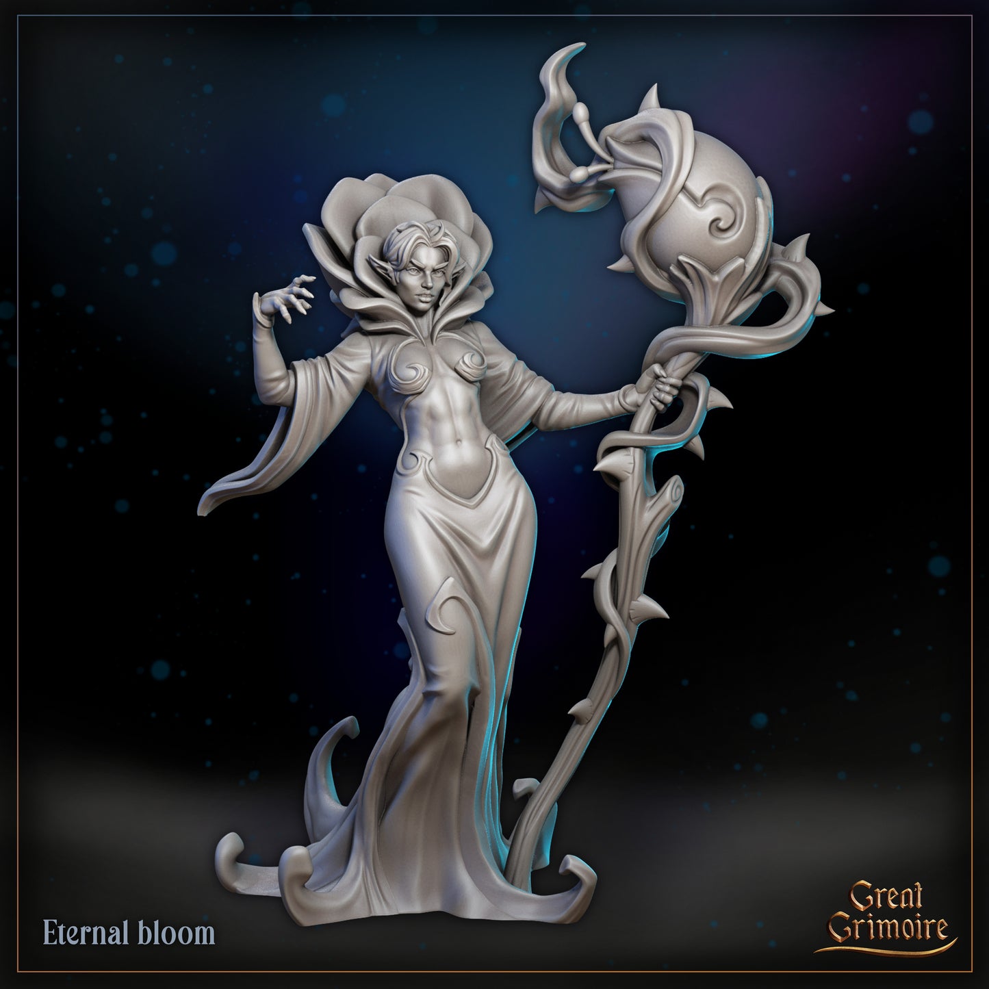 Eternal bloom - With a staff