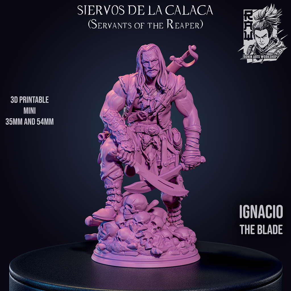Ignacio the blade - Face with skull paintings