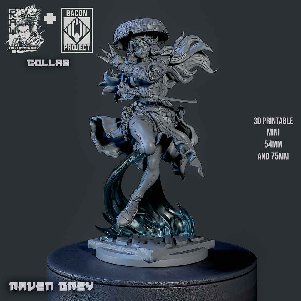 Raven Grey - Skirt and Hat