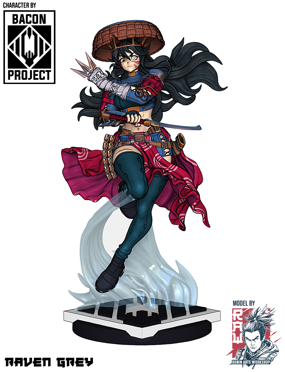 Raven Grey - Skirt and Hat