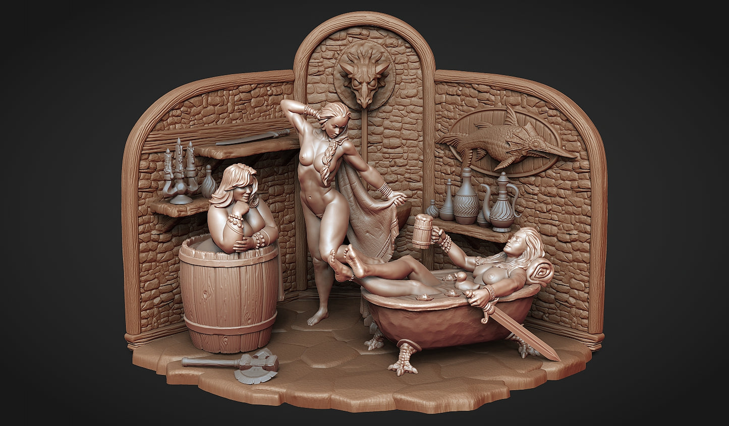 Chilling in the Bathouse - SFW