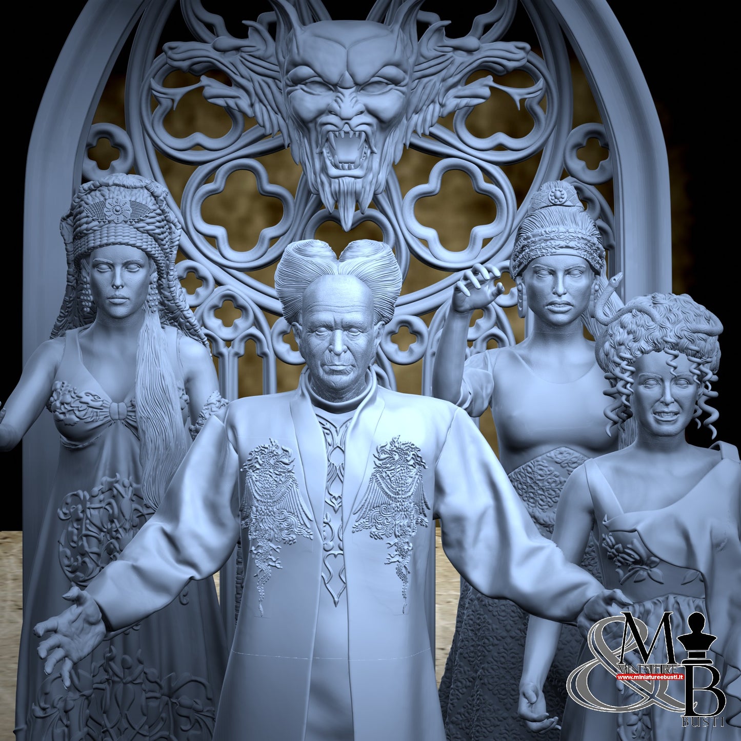 Dracula and brides - Diorama with base