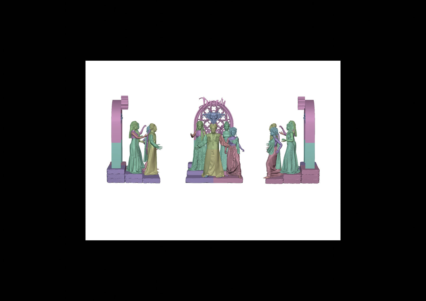 Dracula and brides - Diorama with base