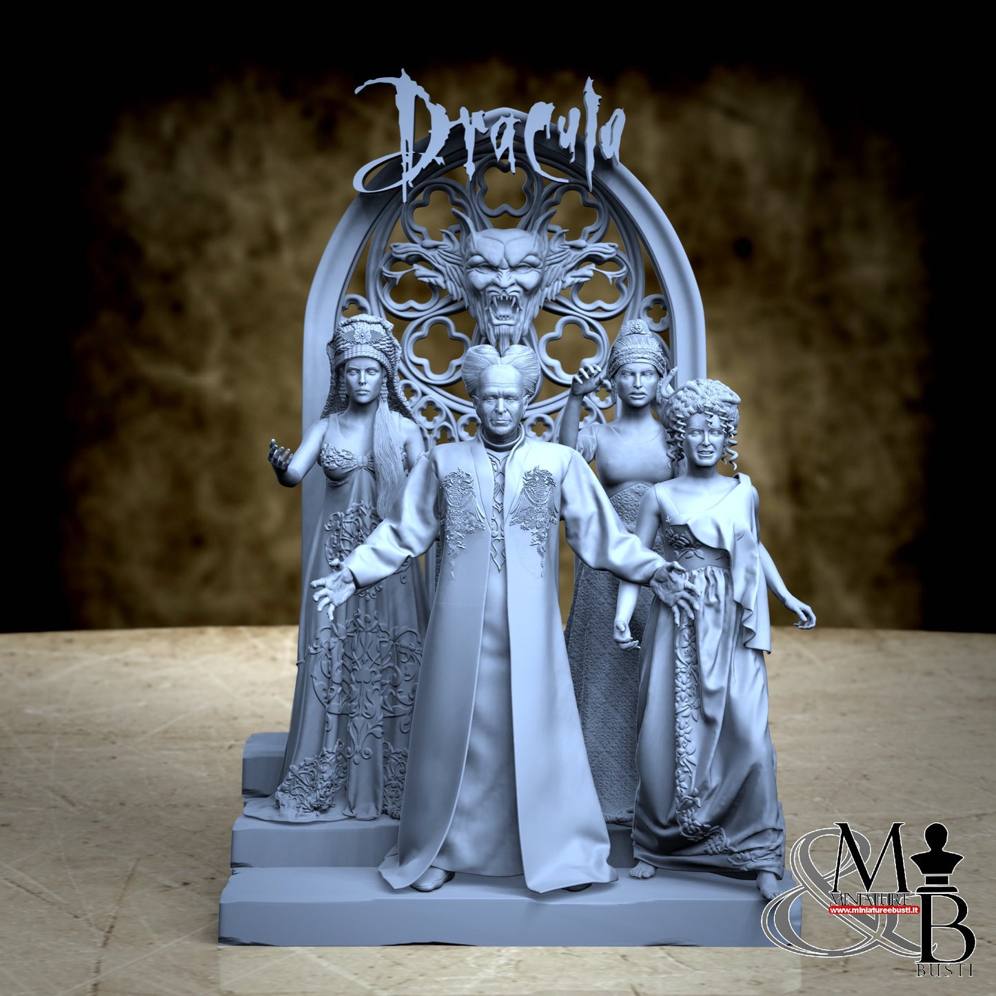 Dracula and brides - Diorama with base