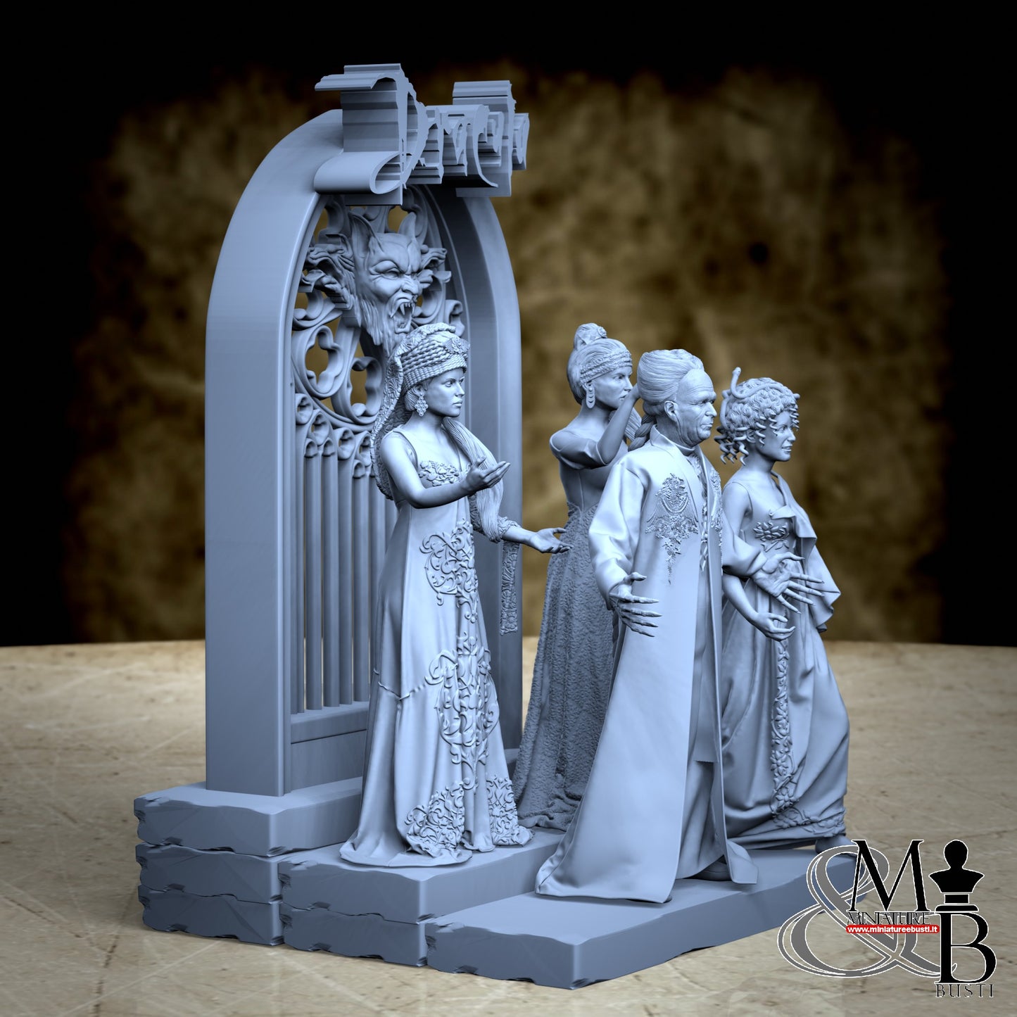 Dracula and brides - Diorama with base