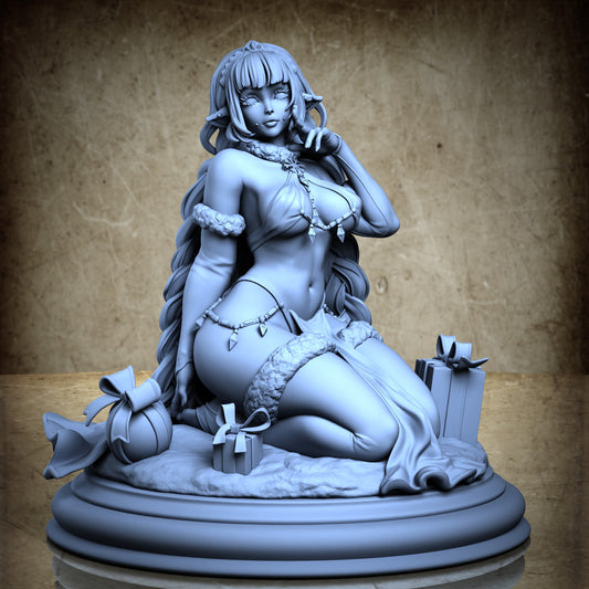 Eirra - Snow Goblin Girl - Silver Outfit with Piercings