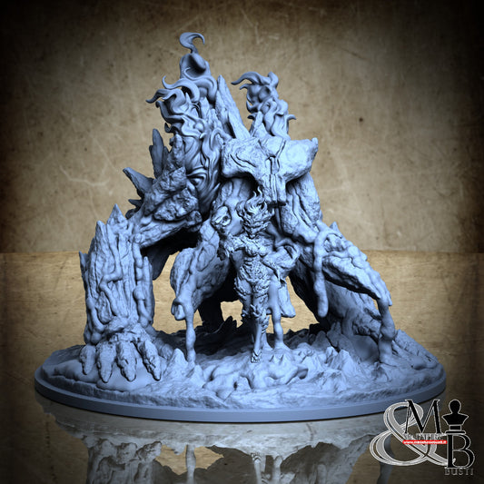 Shandra the Mistress of Cinder (Fire Elemental) and The Crwaling Inferno (Fire Golem)