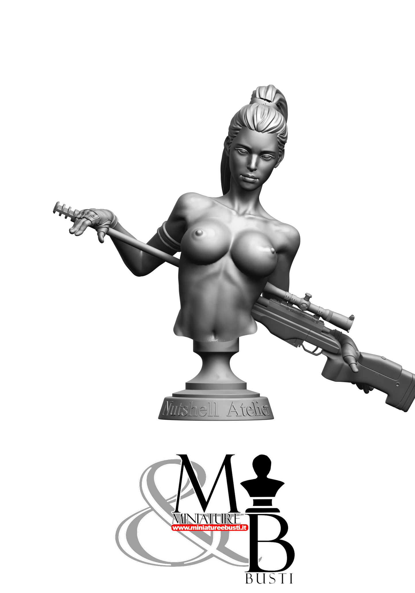 Gun Assassin Bust - Gun Nude