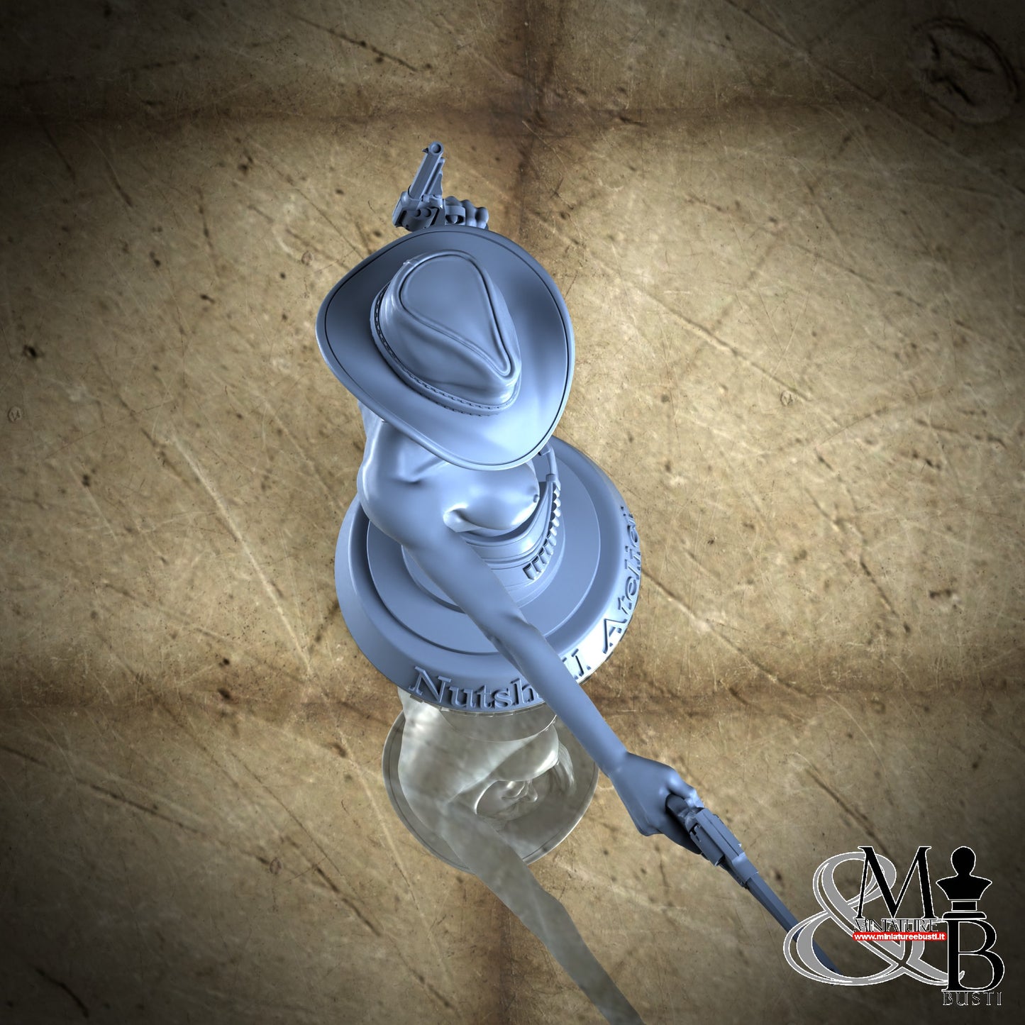 Gunslinger 02 Bust - Nude Hat