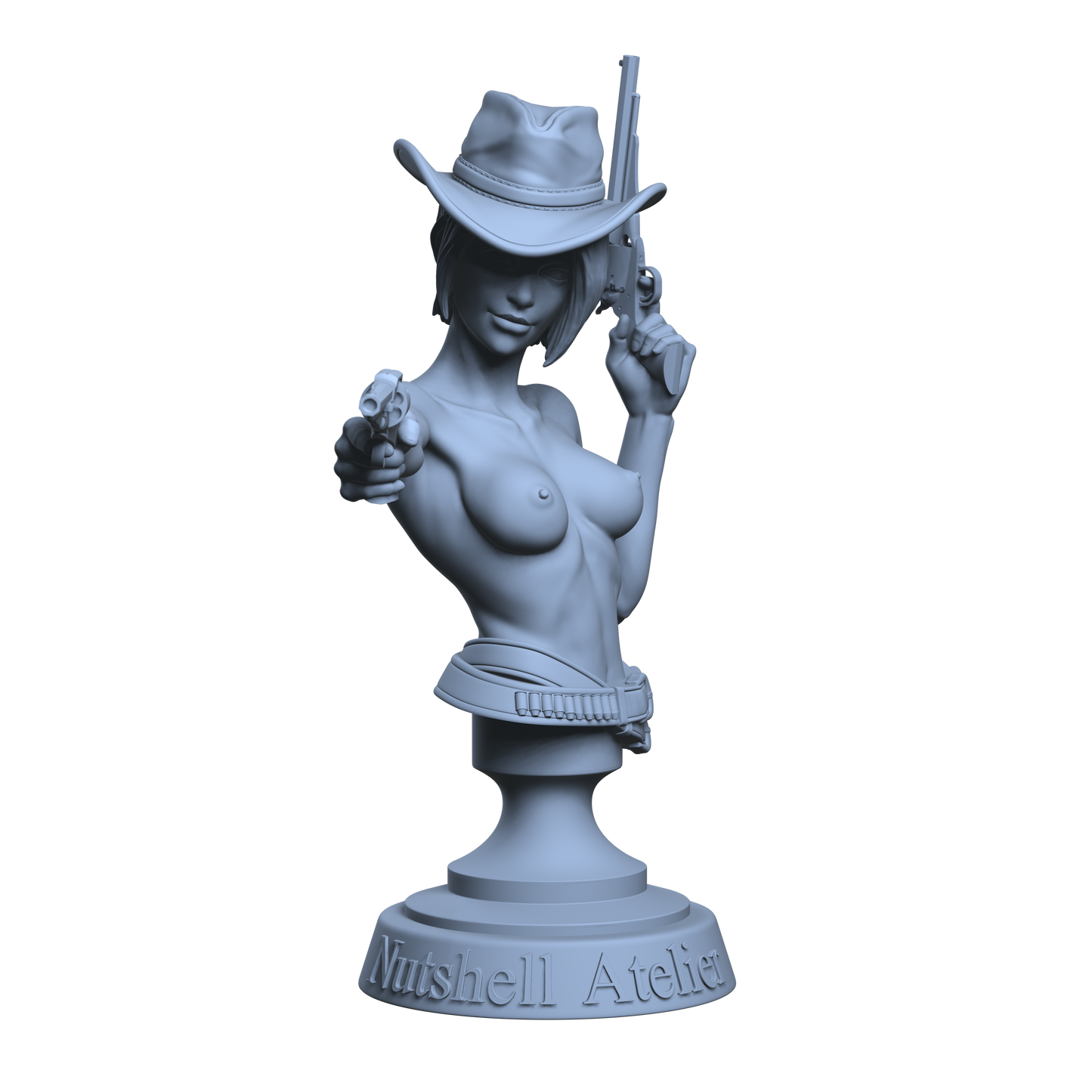 Gunslinger 02 Bust - Nude Hat