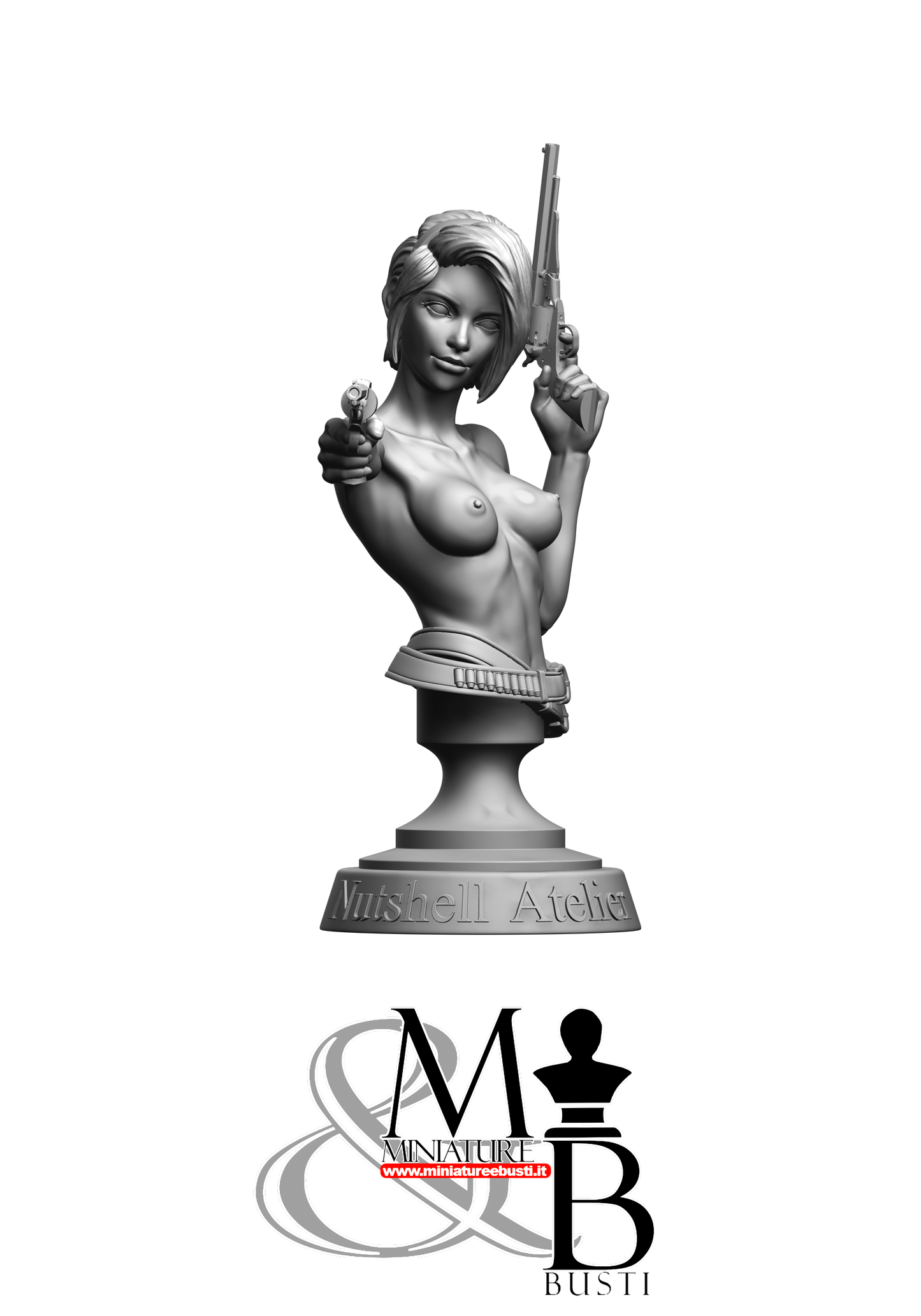 Gunslinger 02 Bust - Nude