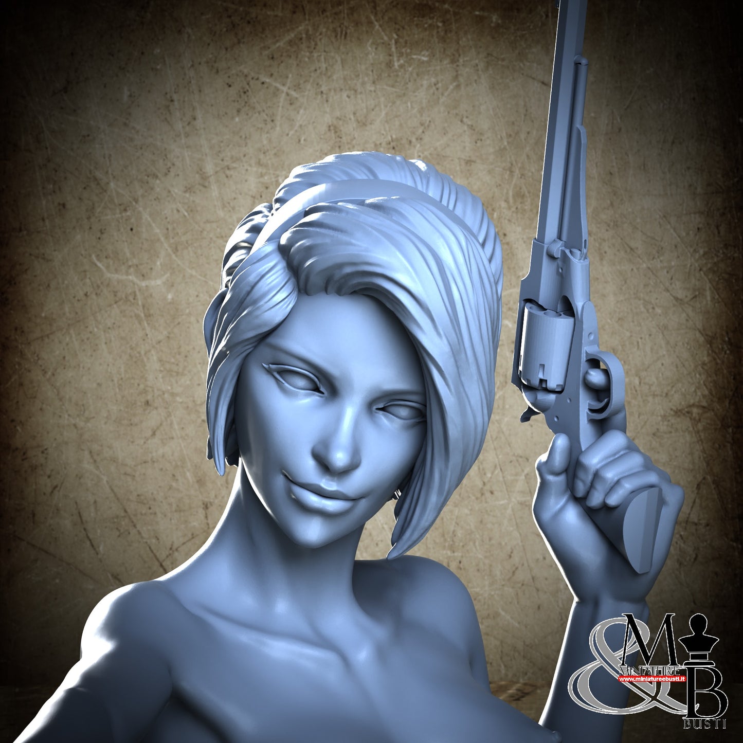 Gunslinger 02 Bust - Nude
