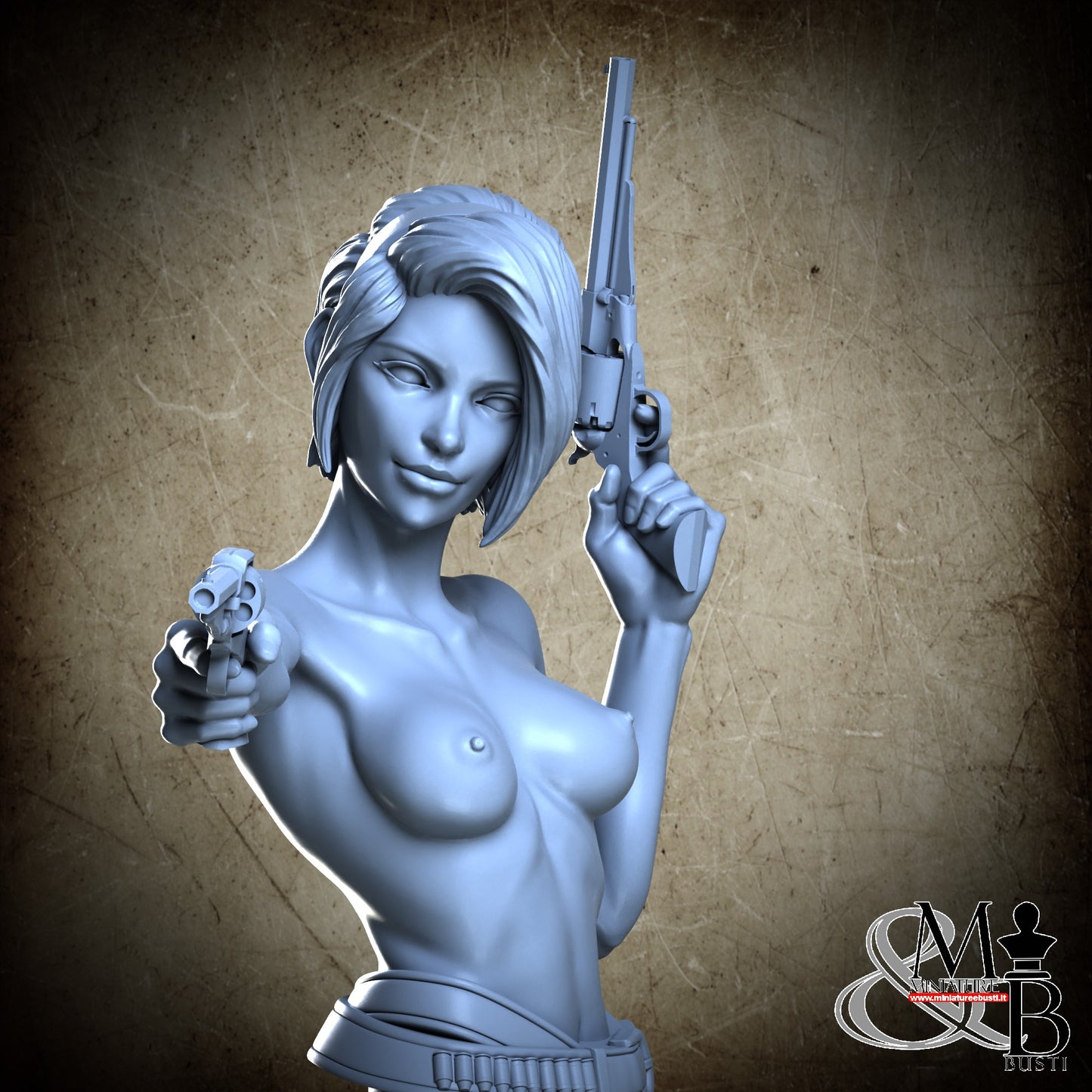 Gunslinger 02 Bust - Nude