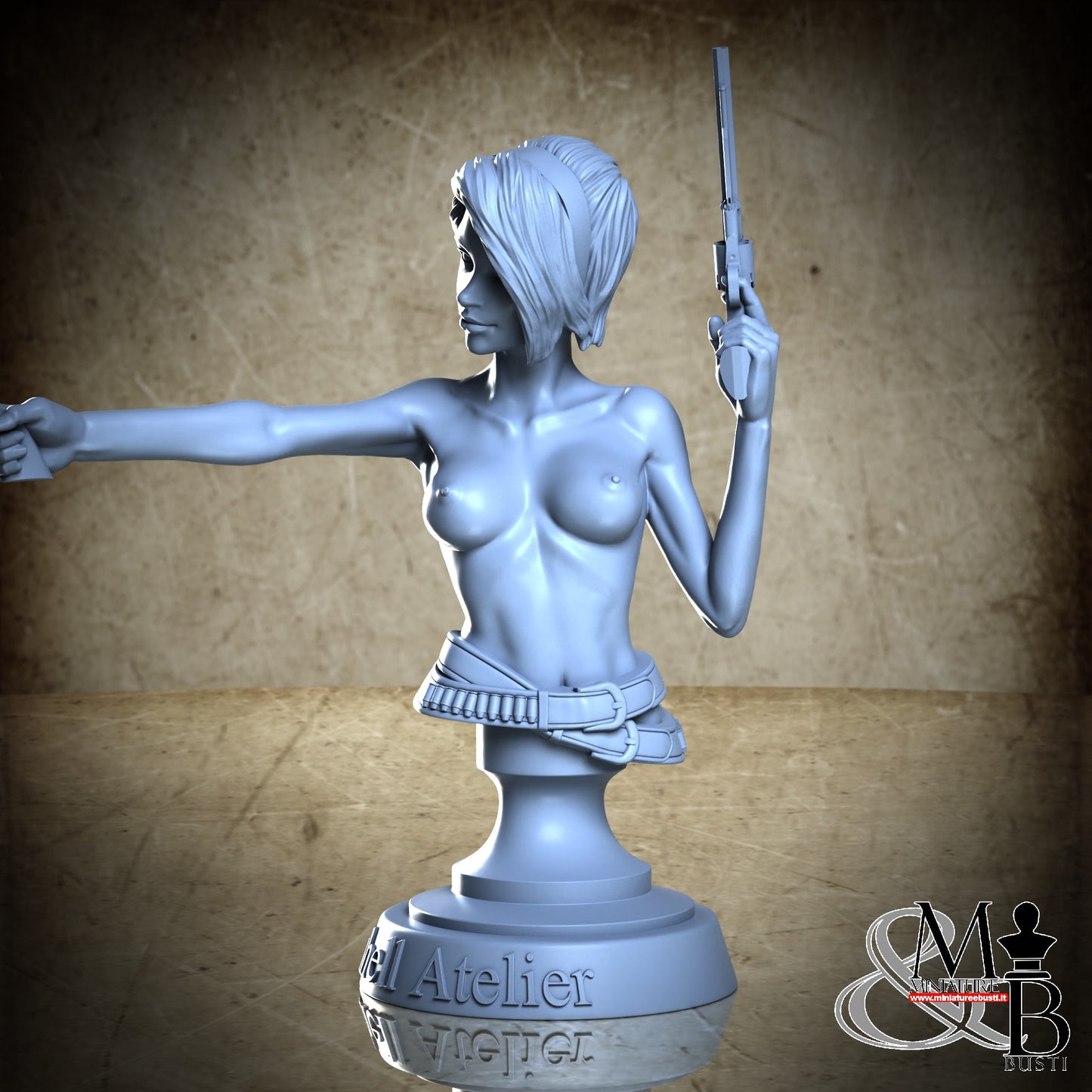 Gunslinger 02 Bust - Nude