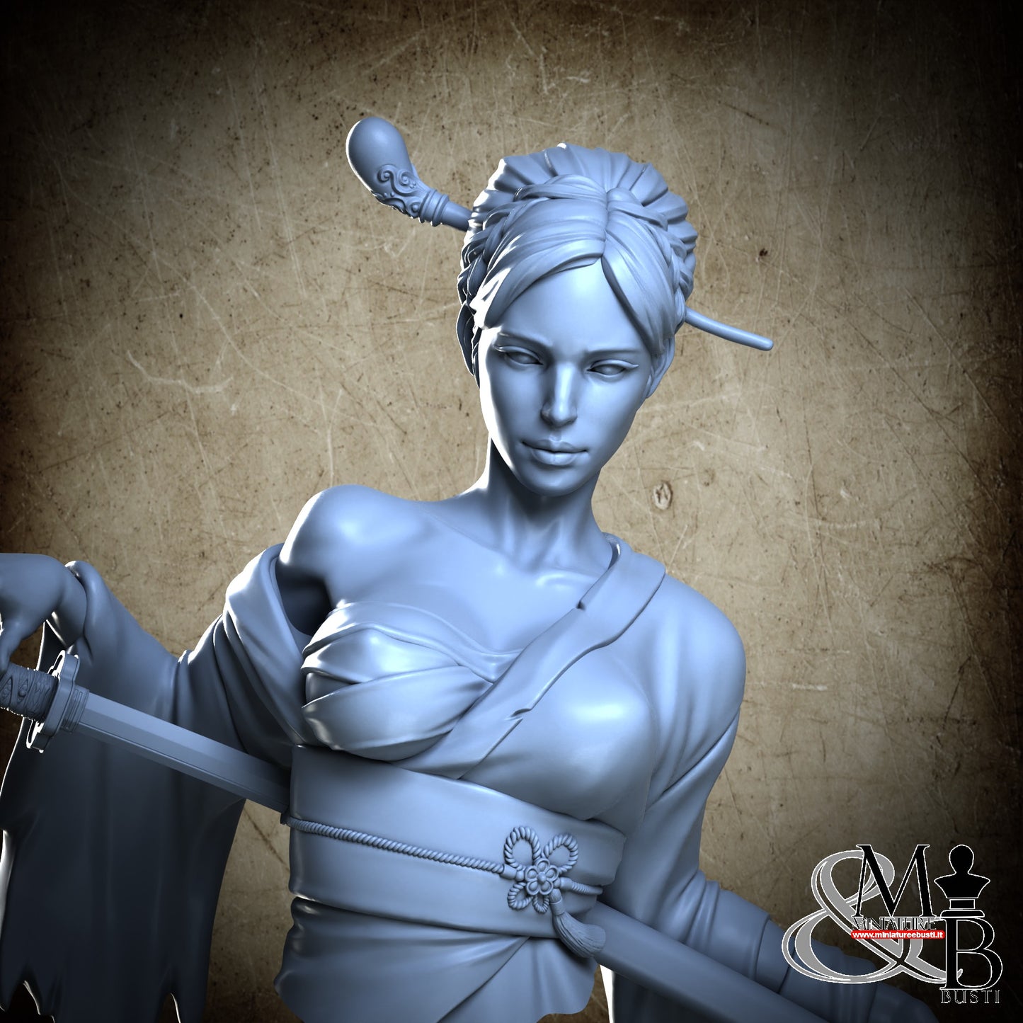 Katana Assassin bust - Katana Ripped Kimono