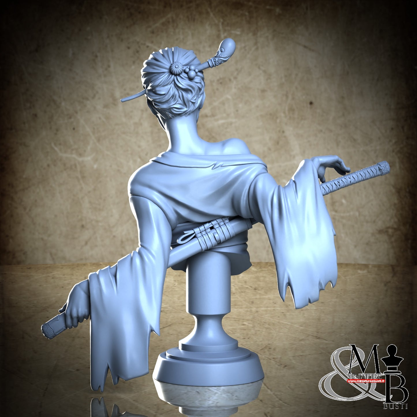 Katana Assassin bust - Katana Ripped Kimono