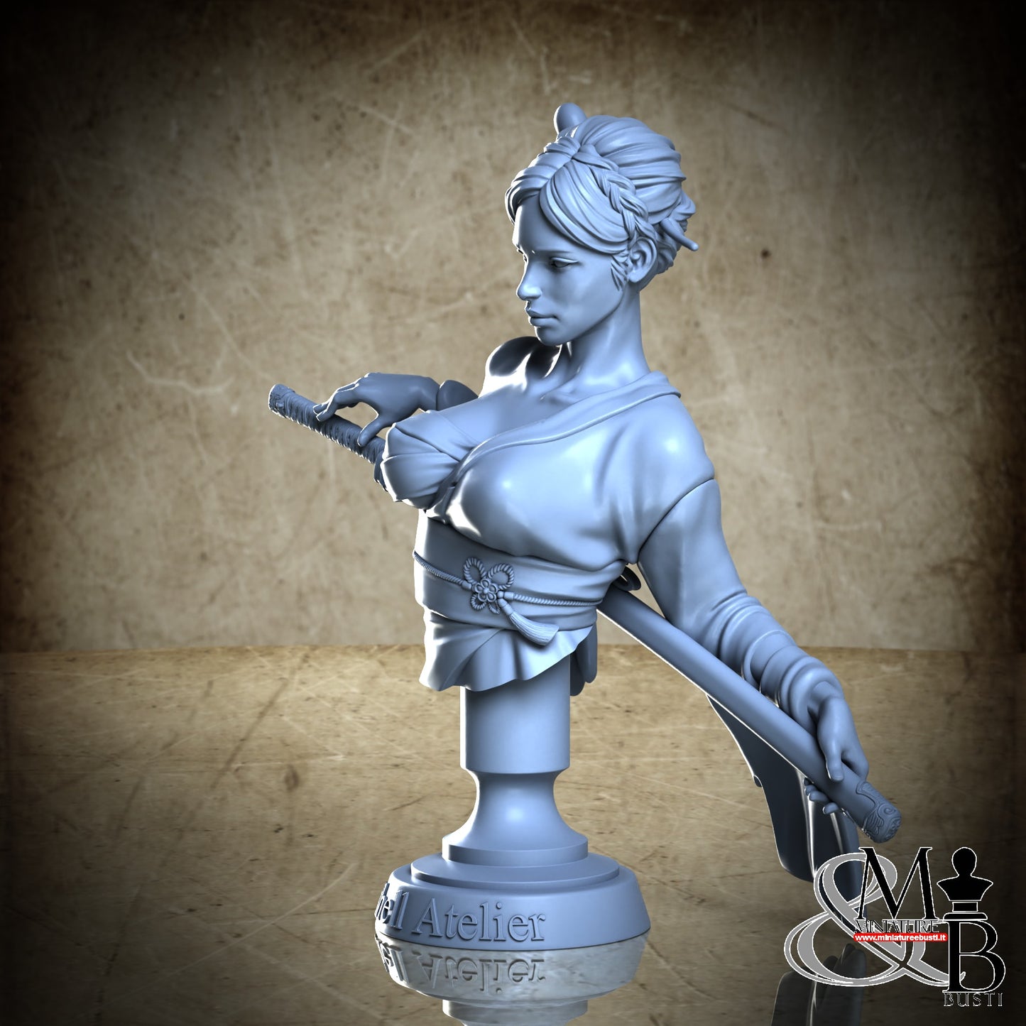 Katana Assassin bust - Katana Ripped Kimono