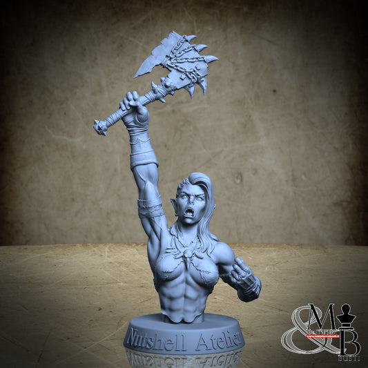 Orc Bust - Axe 01