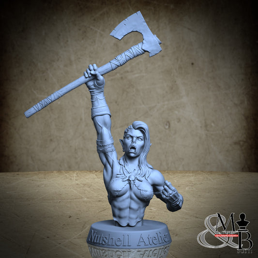 Orc Bust - Axe 02