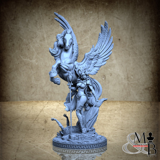 Pegasus and Lady Perseus - Diorama with owl
