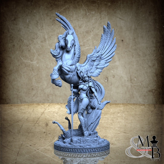 Pegasus and Lady Perseus - Diorama with sword