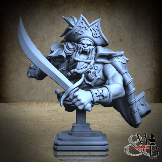 Scarred Pirate Bust