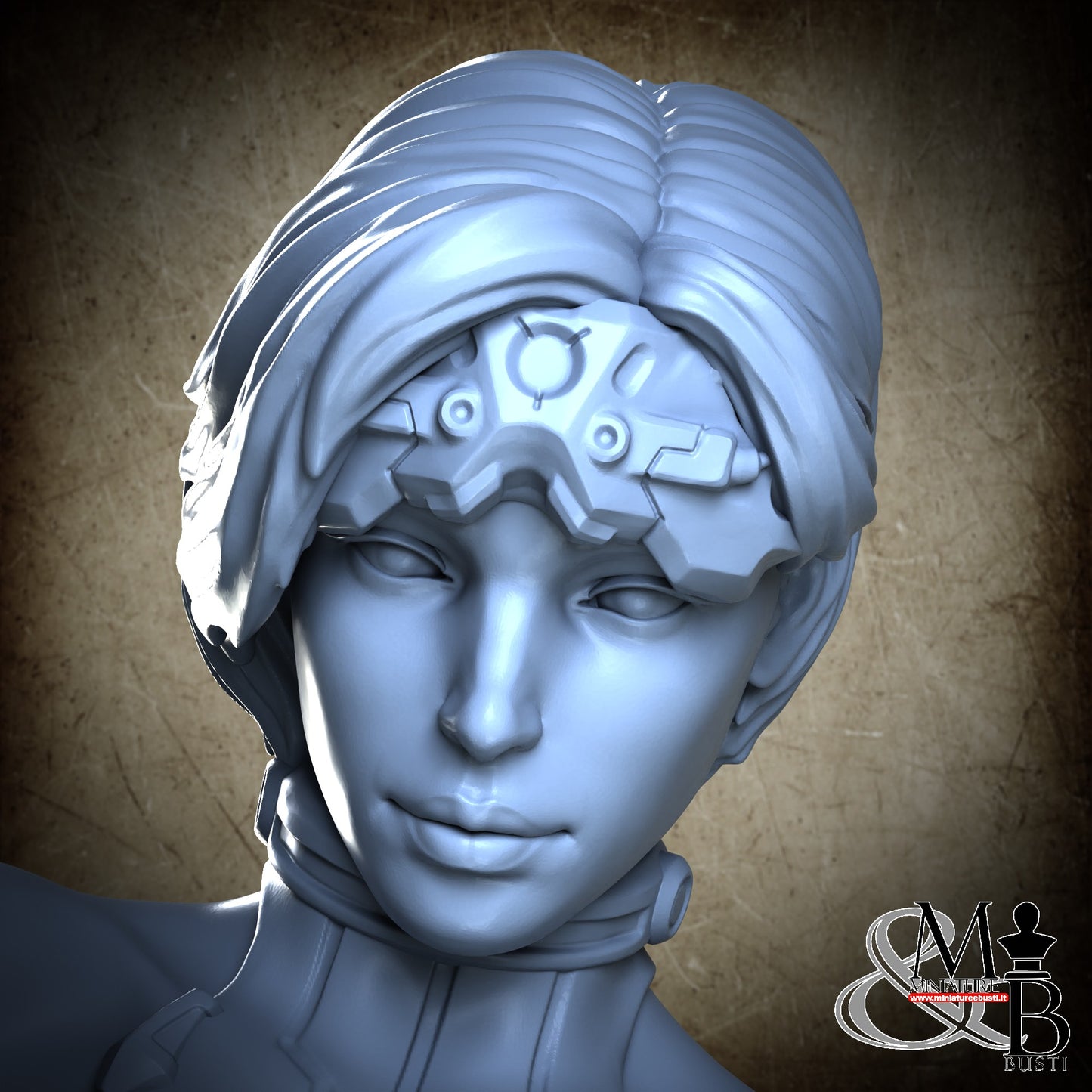 Sci-Fi Assassin Bust - Sci-Fi SFW visor up