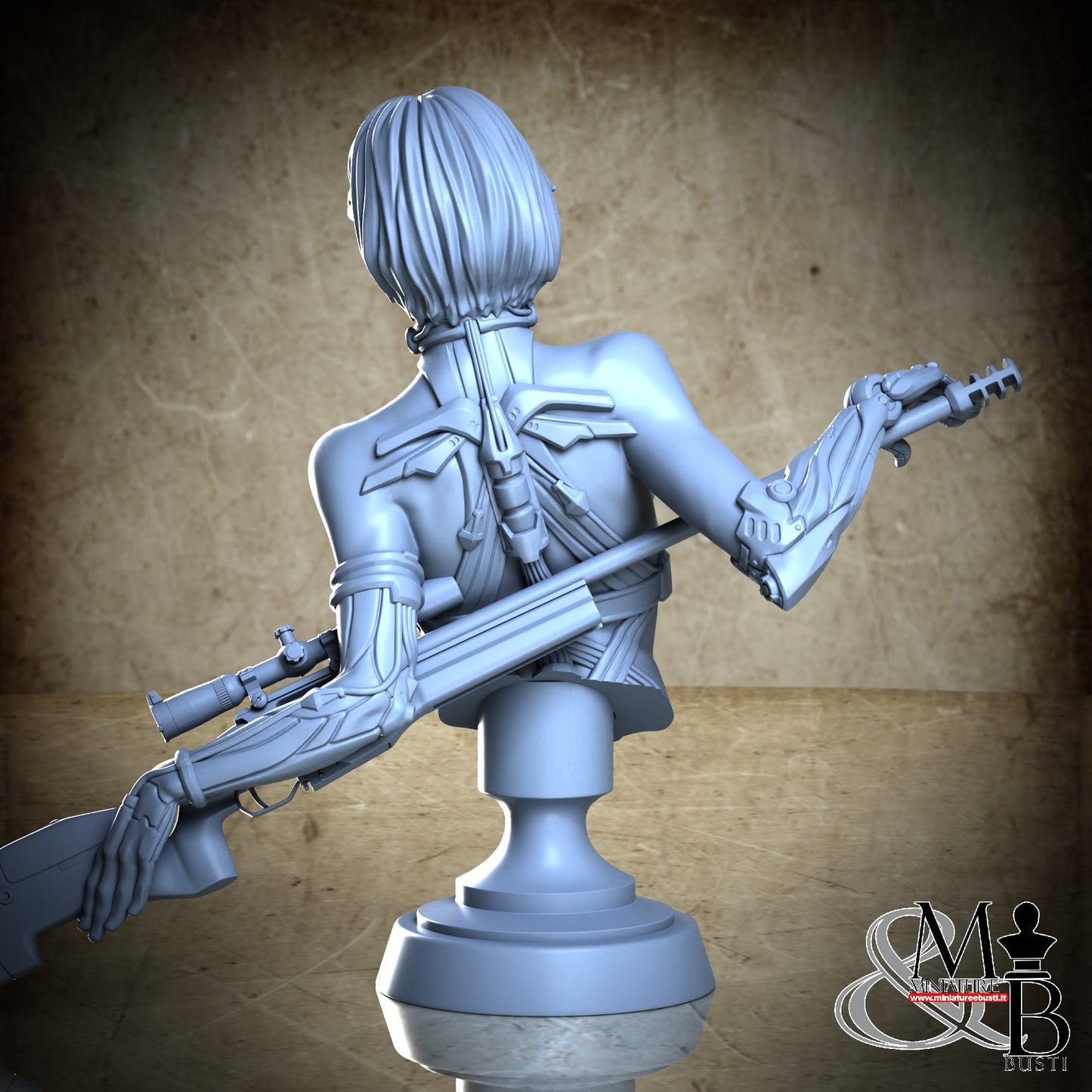 Sci-Fi Assassin Bust - Sci-Fi SFW visor up