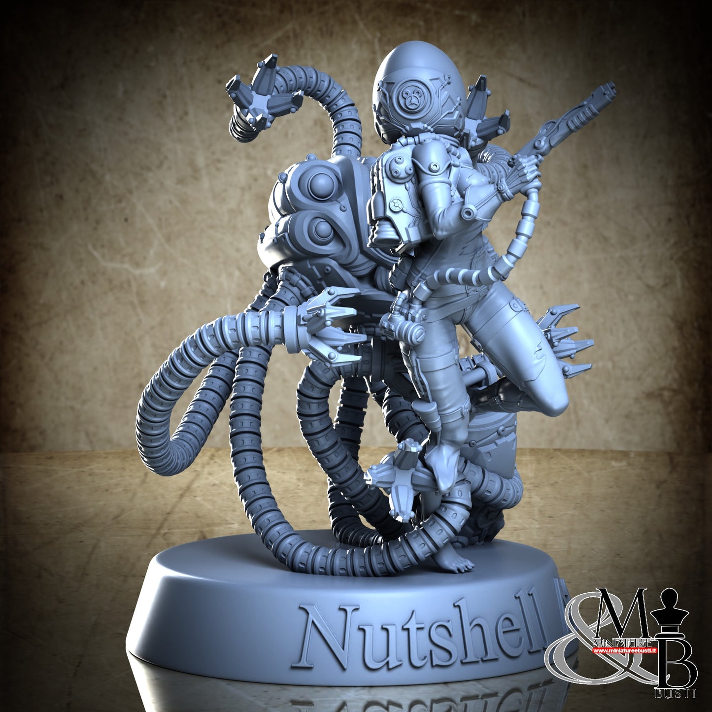 Space Girl Diorama - NSFW Torn Helm