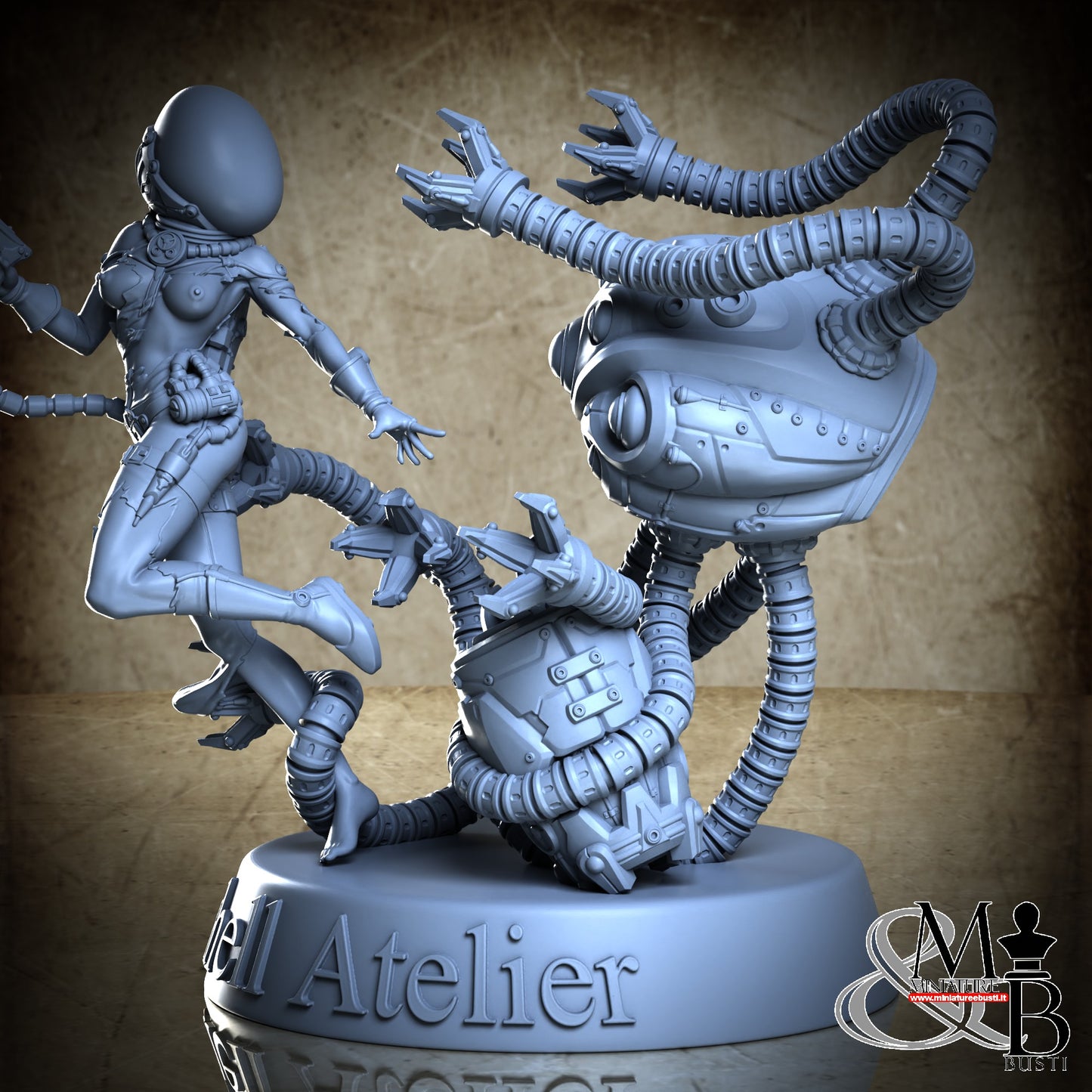 Space Girl Diorama - NSFW Torn Helm