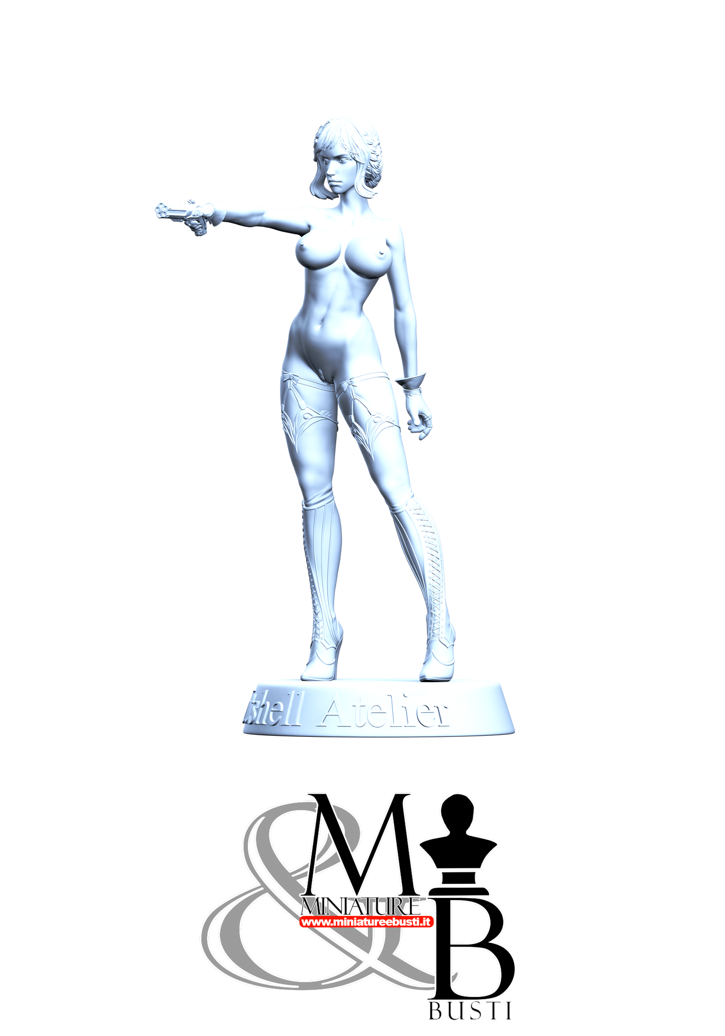 Steampunk Girl - Nuda coppa B e spilla