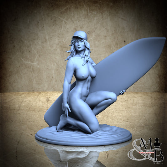 Surfer girl on the beach - NSFW
