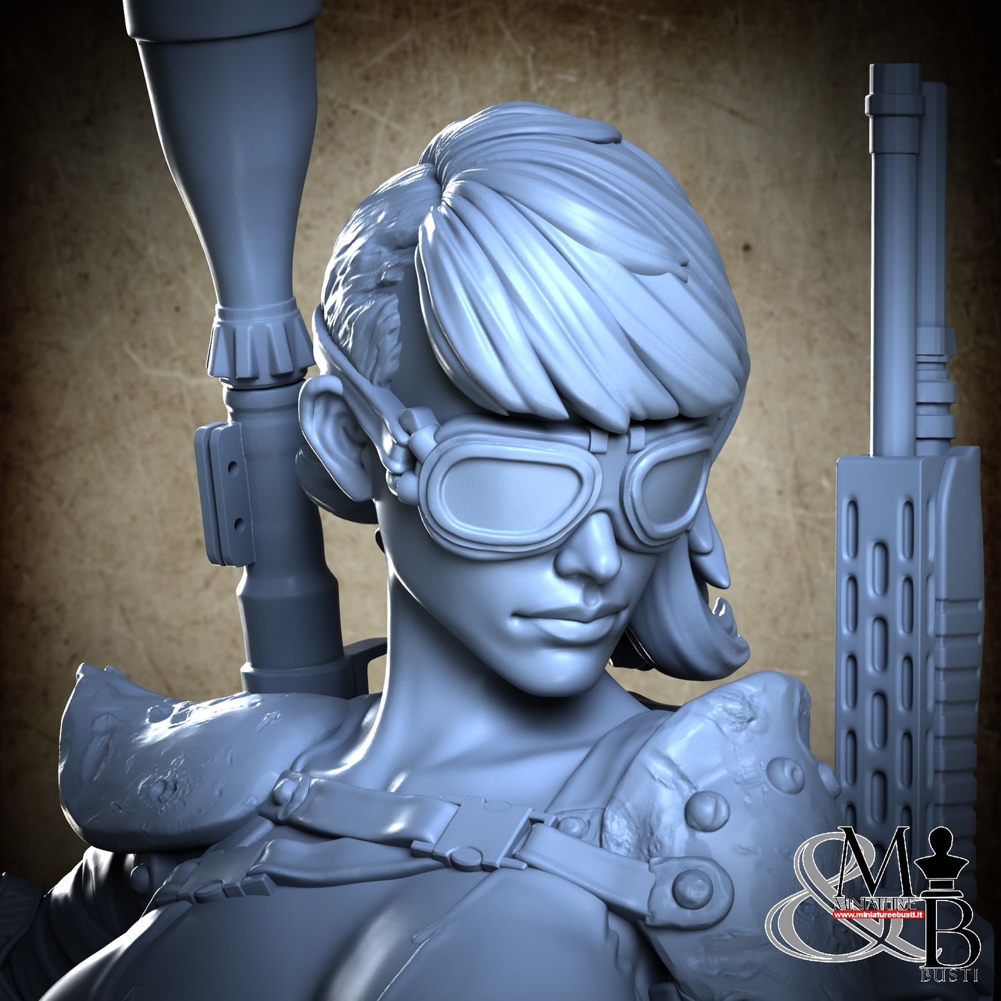 Thick Post Apocalypse Girl Goggle - Clothed